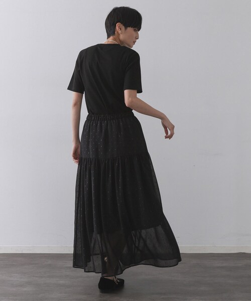 OPAQUE.CLIP(オペークドットクリップ)の「ラメリブカットソー【洗濯機洗い可】(Tシャツ/カットソー・レディース・ブラウン系その他5/グレー系4/ブラック系5・00)」の10枚目の写真