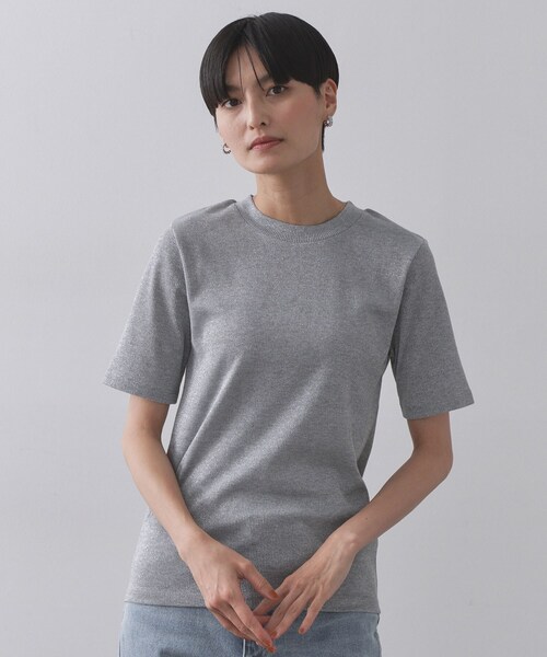 OPAQUE.CLIP(オペークドットクリップ)の「ラメリブカットソー【洗濯機洗い可】(Tシャツ/カットソー・レディース・ブラウン系その他5/グレー系4/ブラック系5・00)」の16枚目の写真