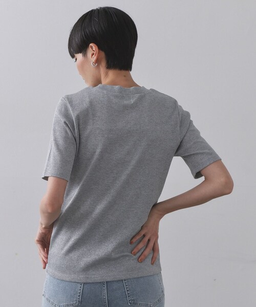 OPAQUE.CLIP(オペークドットクリップ)の「ラメリブカットソー【洗濯機洗い可】(Tシャツ/カットソー・レディース・ブラウン系その他5/グレー系4/ブラック系5・00)」の18枚目の写真