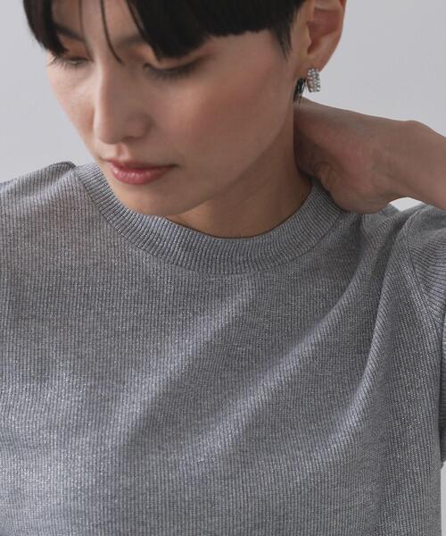 OPAQUE.CLIP(オペークドットクリップ)の「ラメリブカットソー【洗濯機洗い可】(Tシャツ/カットソー・レディース・ブラウン系その他5/グレー系4/ブラック系5・00)」の19枚目の写真