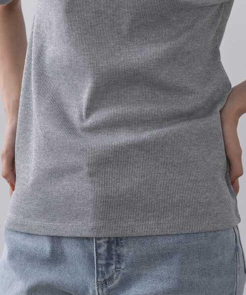 OPAQUE.CLIP(オペークドットクリップ)の「ラメリブカットソー【洗濯機洗い可】(Tシャツ/カットソー・レディース・ブラウン系その他5/グレー系4/ブラック系5・00)」の21枚目の写真