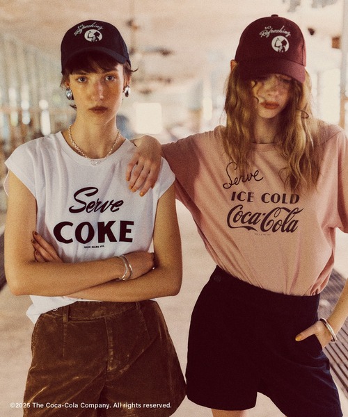Coca Cola(コカコーラ)の「【Coca-Cola】VIS別注エンブロイダリーキャップ(キャップ・レディース・ワイン/ブラック・FREE)」の10枚目の写真