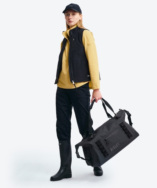 AIGLE（エーグル）の「防水 トラベルドライ ダッフルバッグ 35L（ボストンバッグ・レディース・ブラック/モスグリーン・FREE）」の22枚目の写真