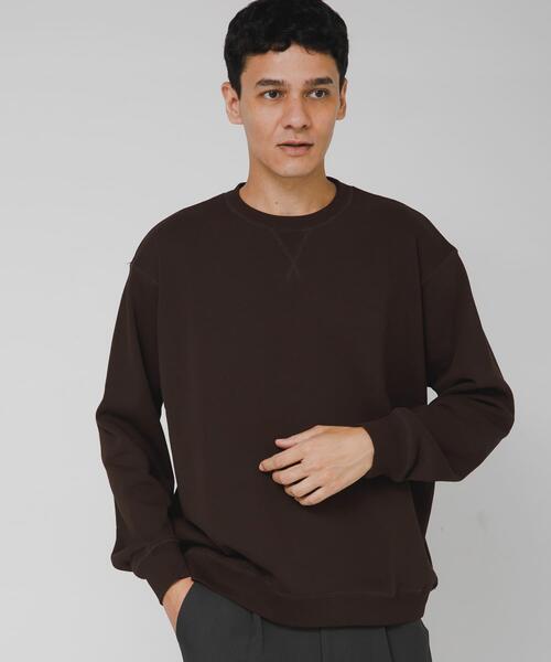 URBAN RESEARCH Sonny Label（アーバンリサーチサニーレーベル）の「ヘビーウェイトコットンベーシックスウェット（スウェット・メンズ・グレー/チャコールグレー/ネイビー/ダークブラウン/ブラック・SMALL/MEDIUM/LARGE/X-LARGE）」の4枚目の写真