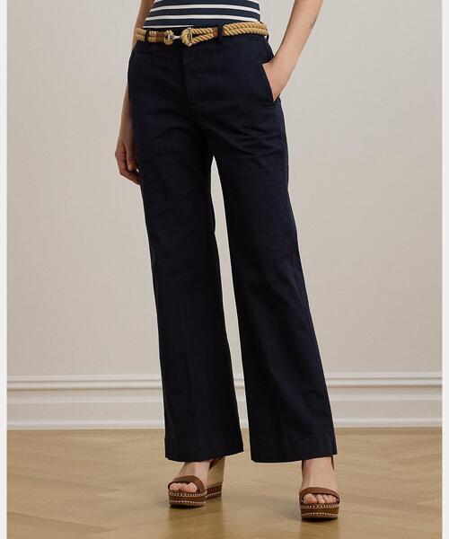 LAUREN RALPH LAUREN(ローレン ラルフ ローレン)の「ストレッチ コットン チノ フレア パンツ(チノパンツ・レディース・ネイビー系1・2/0/4/6/00)」の3枚目の写真
