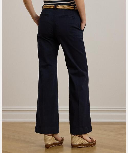LAUREN RALPH LAUREN(ローレン ラルフ ローレン)の「ストレッチ コットン チノ フレア パンツ(チノパンツ・レディース・ネイビー系1・2/0/4/6/00)」の4枚目の写真
