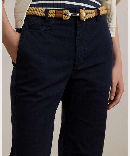 LAUREN RALPH LAUREN(ローレン ラルフ ローレン)の「ストレッチ コットン チノ フレア パンツ(チノパンツ・レディース・ネイビー系1・2/0/4/6/00)」の5枚目の写真