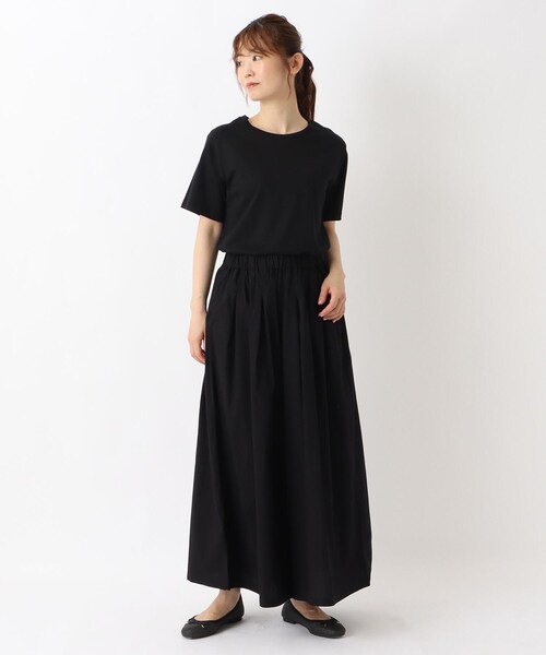 one'sterrace（ワンズテラス）の「ポプリン タックワイドパンツ（その他パンツ・レディース・ブラック系8/カーキ系5・02）」の13枚目の写真