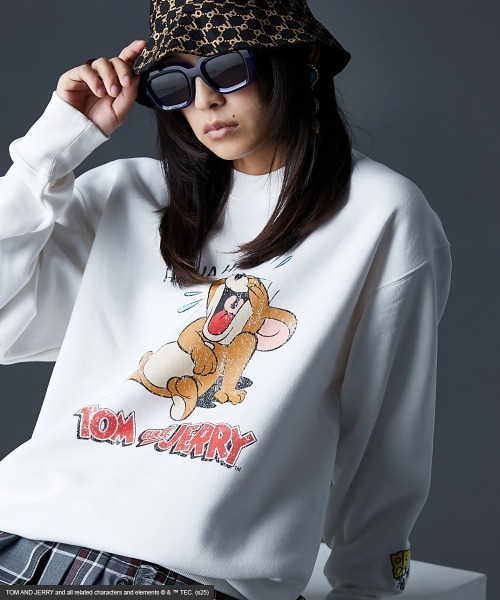Tom＆Jerry（トムアンドジェリー）の「【TOM and JERRY/トムとジェリー】綿100％裏起毛スウェット＜大きいサイズ有＞GEVS.（スウェット・レディース・オフホワイト/グレー/ブラック・M/L/LL/3L/4L/5L）」の21枚目の写真