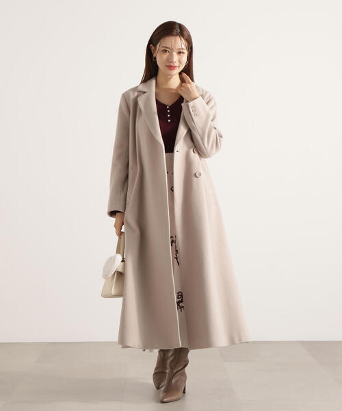 PROPORTION BODY DRESSING（プロポーションボディドレッシング）の「【青島心さん着用】ベルテッドレディーコート / 1215252001（ステンカラーコート・レディース・ボルドー/ベージュ/ブラック・MEDIUM/P/S/SMALL）」の8枚目の写真