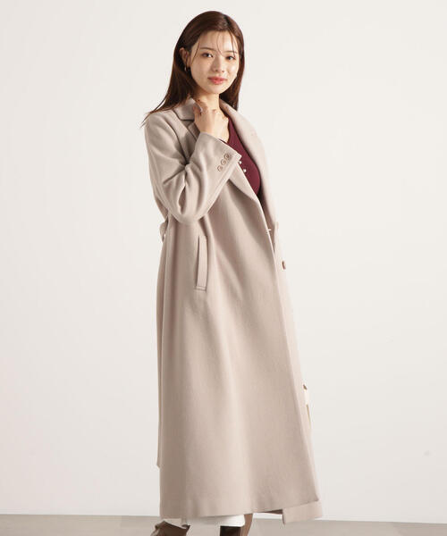 PROPORTION BODY DRESSING（プロポーションボディドレッシング）の「【青島心さん着用】ベルテッドレディーコート / 1215252001（ステンカラーコート・レディース・ボルドー/ベージュ/ブラック・MEDIUM/P/S/SMALL）」の10枚目の写真