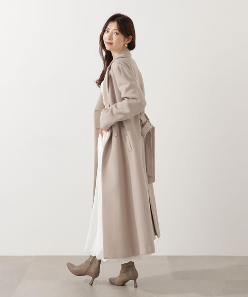 PROPORTION BODY DRESSING（プロポーションボディドレッシング）の「【青島心さん着用】ベルテッドレディーコート / 1215252001（ステンカラーコート・レディース・ボルドー/ベージュ/ブラック・MEDIUM/P/S/SMALL）」の12枚目の写真