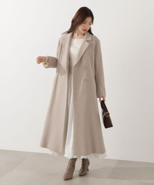 PROPORTION BODY DRESSING（プロポーションボディドレッシング）の「【青島心さん着用】ベルテッドレディーコート / 1215252001（ステンカラーコート・レディース・ボルドー/ベージュ/ブラック・MEDIUM/P/S/SMALL）」の16枚目の写真