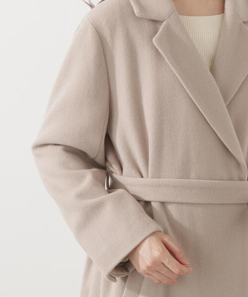 PROPORTION BODY DRESSING（プロポーションボディドレッシング）の「【青島心さん着用】ベルテッドレディーコート / 1215252001（ステンカラーコート・レディース・ボルドー/ベージュ/ブラック・MEDIUM/P/S/SMALL）」の21枚目の写真