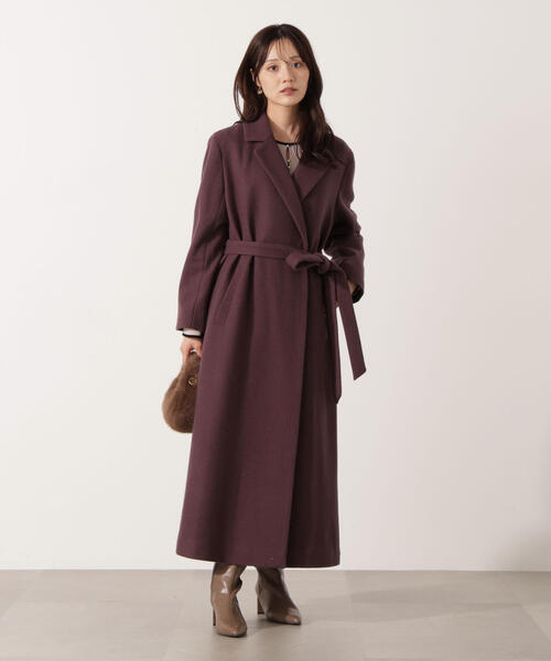 セール】【青島心さん着用】ベルテッドレディーコート / 1215252001