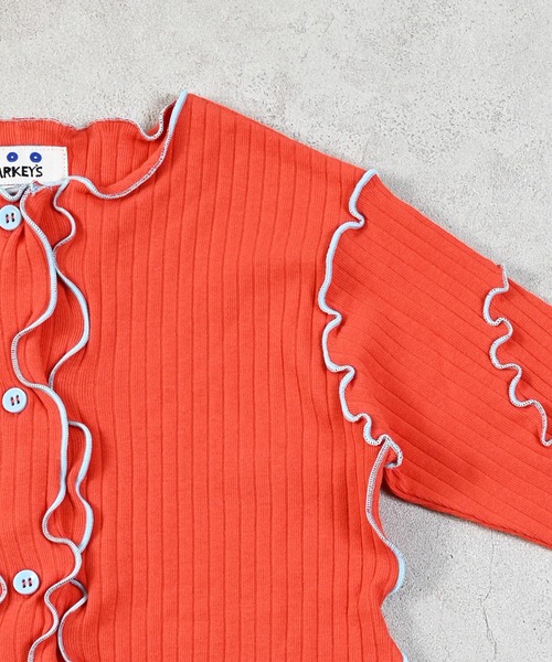 MARKEY'S(マーキーズ)の「メローリブカーディガン(カーディガン/ボレロ・キッズ・カーキ/ブラック/グレー/オレンジ・100/150/120/110/90/140/130)」の19枚目の写真