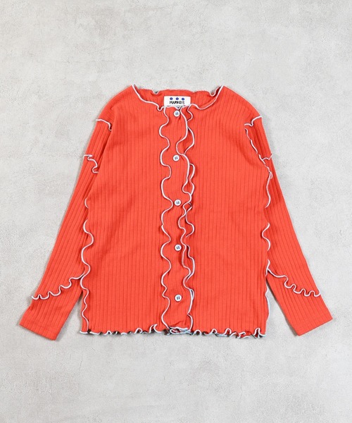 MARKEY'S(マーキーズ)の「メローリブカーディガン(カーディガン/ボレロ・キッズ・カーキ/ブラック/グレー/オレンジ・100/150/120/110/90/140/130)」の16枚目の写真