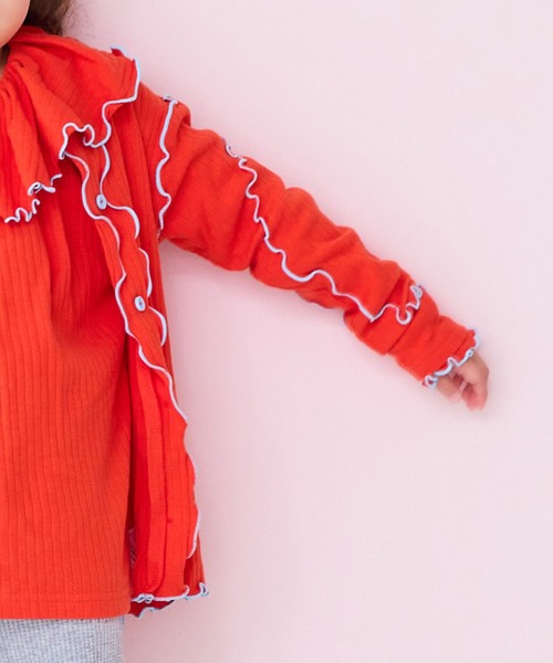 MARKEY'S(マーキーズ)の「メローリブカーディガン(カーディガン/ボレロ・キッズ・カーキ/ブラック/グレー/オレンジ・100/150/120/110/90/140/130)」の18枚目の写真