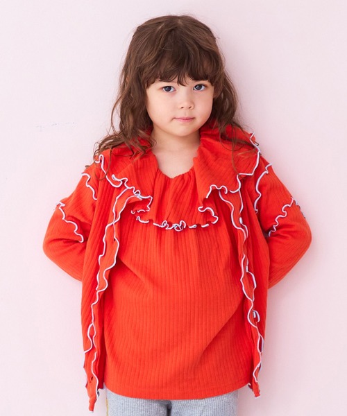 MARKEY'S(マーキーズ)の「メローリブカーディガン(カーディガン/ボレロ・キッズ・カーキ/ブラック/グレー/オレンジ・100/150/120/110/90/140/130)」の17枚目の写真