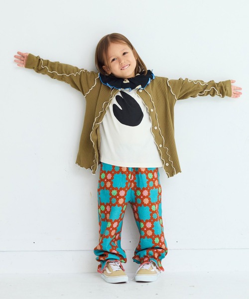 MARKEY'S(マーキーズ)の「メローリブカーディガン(カーディガン/ボレロ・キッズ・カーキ/ブラック/グレー/オレンジ・100/150/120/110/90/140/130)」の13枚目の写真