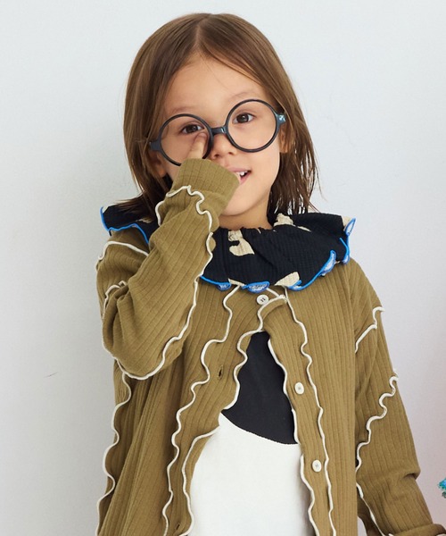 MARKEY'S(マーキーズ)の「メローリブカーディガン(カーディガン/ボレロ・キッズ・カーキ/ブラック/グレー/オレンジ・100/150/120/110/90/140/130)」の7枚目の写真