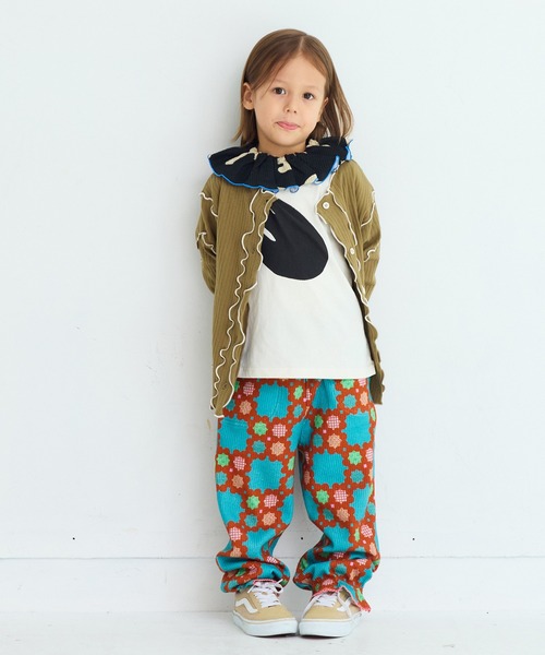 MARKEY'S(マーキーズ)の「メローリブカーディガン(カーディガン/ボレロ・キッズ・カーキ/ブラック/グレー/オレンジ・100/150/120/110/90/140/130)」の10枚目の写真