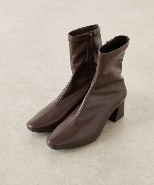 Jena espace merveilleux（ジェナ　エスパスメルヴェイユ）の「ストレッチショートブーツ（ブーツ・レディース・ブラック/ブラウン・MEDIUM/LARGE）」の8枚目の写真