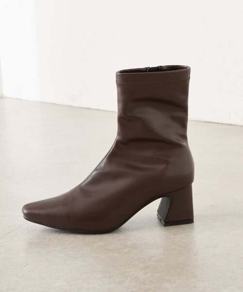 Jena espace merveilleux（ジェナ　エスパスメルヴェイユ）の「ストレッチショートブーツ（ブーツ・レディース・ブラック/ブラウン・MEDIUM/LARGE）」の9枚目の写真