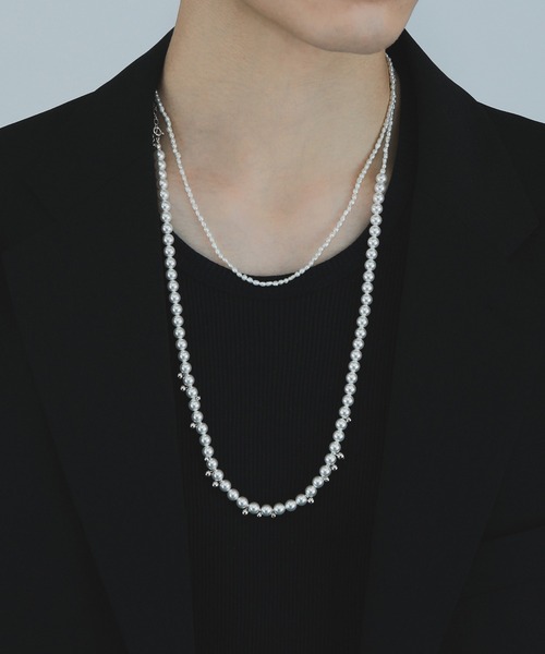 silver925】 DripPearl Necklace / ドリップパールネックレス