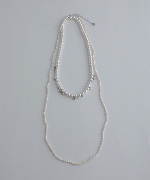 silver925】 DripPearl Necklace / ドリップパールネックレス 