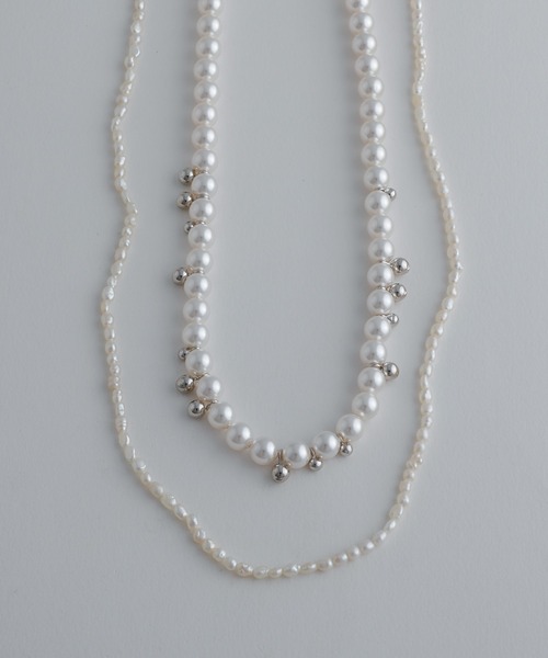 silver925】 DripPearl Necklace / ドリップパールネックレス
