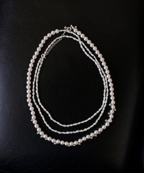 silver925】 DripPearl Necklace / ドリップパールネックレス 