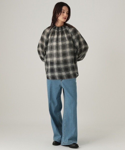 Elura（エルーラ）の「ハイネック柄ブラウス/605968（シャツ/ブラウス・レディース・ブラック/ブラック系その他/ベージュ/ネイビー・FREE）」の11枚目の写真