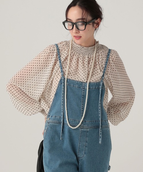 ハイネック柄ブラウス/605968（シャツ/ブラウス）｜Elura（エルーラ