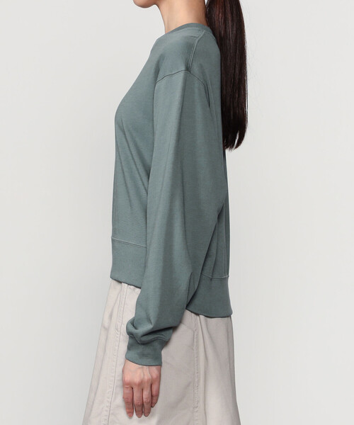 新品・未使用handvaerk:のん※受取評価を忘れずに handvaerk | コットン クルーネック長袖Tシャツ WOMEN