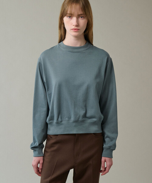 handvaerk(ハンドバーク)の「handvaerk | コットン クルーネック長袖Tシャツ WOMEN(スウェット・レディース・ブラック系その他/ブルー系その他/アイボリー/ブラウン系その他・S)」の9枚目の写真