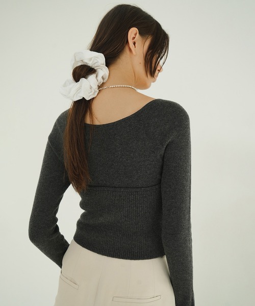 BUSTIER SET KNIT TOPS（ニット/セーター）｜CLANE（クラネ）の