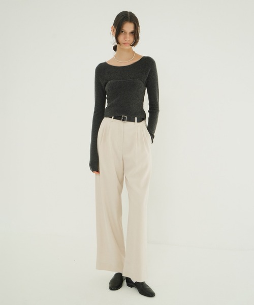 BUSTIER SET KNIT TOPS（ニット/セーター）｜CLANE（クラネ）の