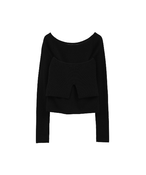 BUSTIER SET KNIT TOPS（ニット/セーター）｜CLANE（クラネ）の