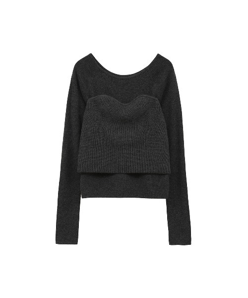BUSTIER SET KNIT TOPS（ニット/セーター）｜CLANE（クラネ）の