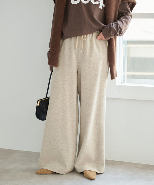 Spick & Span（スピックアンドスパン）の「《WEB限定 / 追加2》ツイードイージーパンツ（その他パンツ・レディース・ベージュ・38/36/40）」の19枚目の写真