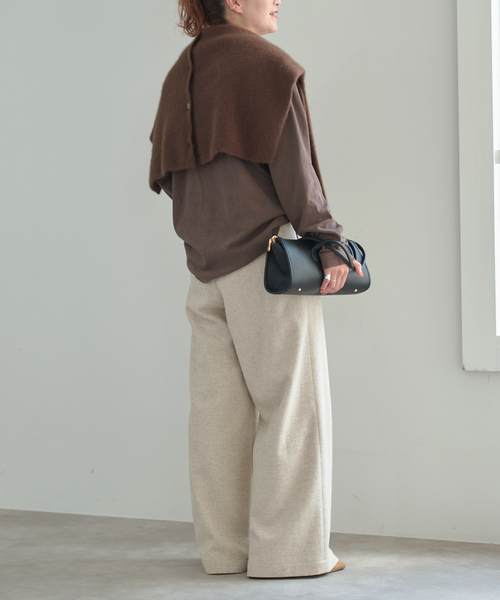 Spick & Span（スピックアンドスパン）の「《WEB限定 / 追加2》ツイードイージーパンツ（その他パンツ・レディース・ベージュ・38/36/40）」の2枚目の写真