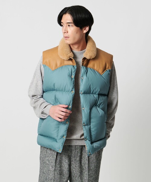Rocky Mountain FeatherBed（ロッキー マウンテン フェザーベッド）の「【別注】＜Rocky Mountain Featherbed＞Christy Vest/クリスティーベスト（ダウンベスト・メンズ・ブラック/ライトブルー/ダークブラウン・46/44/42/48）」の12枚目の写真