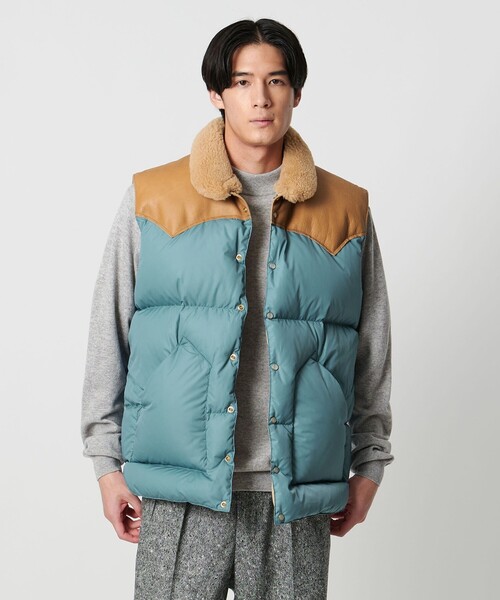Rocky Mountain FeatherBed（ロッキー マウンテン フェザーベッド）の「【別注】＜Rocky Mountain Featherbed＞Christy Vest/クリスティーベスト（ダウンベスト・メンズ・ブラック/ライトブルー/ダークブラウン・46/44/42/48）」の13枚目の写真