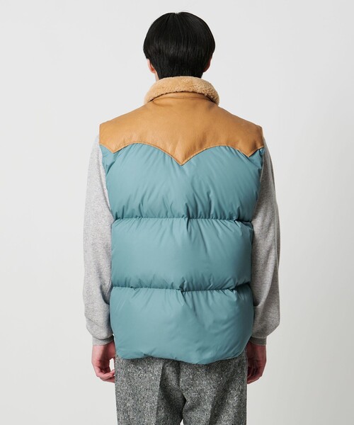 Rocky Mountain FeatherBed（ロッキー マウンテン フェザーベッド）の「【別注】＜Rocky Mountain Featherbed＞Christy Vest/クリスティーベスト（ダウンベスト・メンズ・ブラック/ライトブルー/ダークブラウン・46/44/42/48）」の18枚目の写真