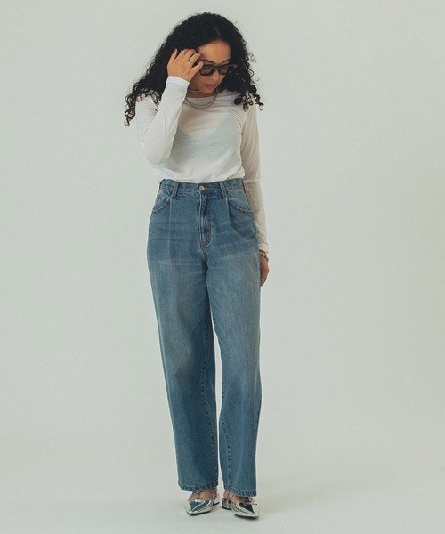 ROSE BUD（ローズバッド）の「SHEER  L/S TOP（Tシャツ/カットソー・レディース・ホワイト/ピンク/ブラック・ONE SIZE）」の7枚目の写真