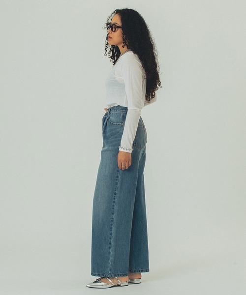 ROSE BUD（ローズバッド）の「SHEER  L/S TOP（Tシャツ/カットソー・レディース・ホワイト/ピンク/ブラック・ONE SIZE）」の9枚目の写真