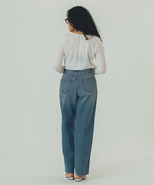 ROSE BUD（ローズバッド）の「SHEER  L/S TOP（Tシャツ/カットソー・レディース・ホワイト/ピンク/ブラック・ONE SIZE）」の11枚目の写真