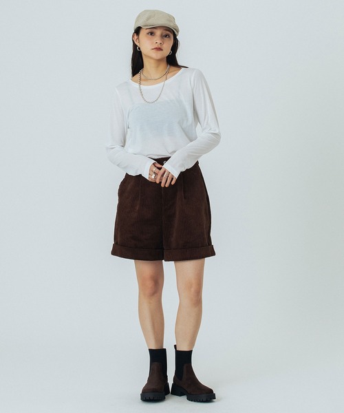ROSE BUD（ローズバッド）の「SHEER  L/S TOP（Tシャツ/カットソー・レディース・ホワイト/ピンク/ブラック・ONE SIZE）」の13枚目の写真