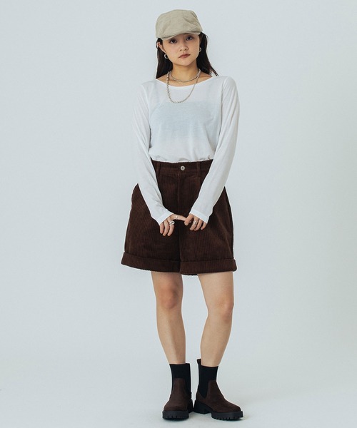 ROSE BUD（ローズバッド）の「SHEER  L/S TOP（Tシャツ/カットソー・レディース・ホワイト/ピンク/ブラック・ONE SIZE）」の14枚目の写真